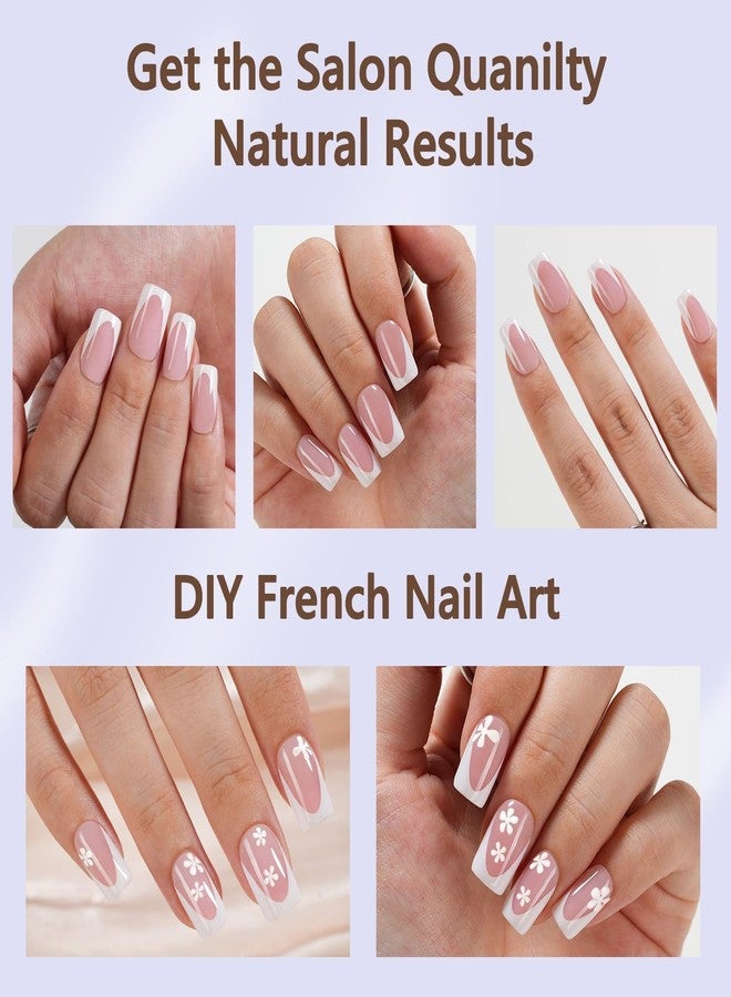 Misssix Deep French Tip Press On Nails, 160Pcs French Gel Nail Tips Short Square, Pink White Soft Gel Fake Nails, X-BASIC Tips Starter Kit for Nail Art DIY 16 Sizes - Image 3